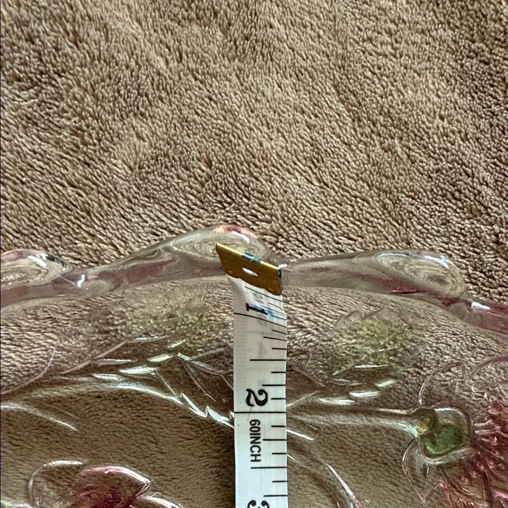 Floral Glass Decorative Plate